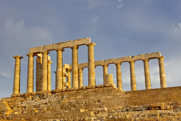 Ruins of Poseidon temple, Cape Sounion, Greece — Stock Photo, Image