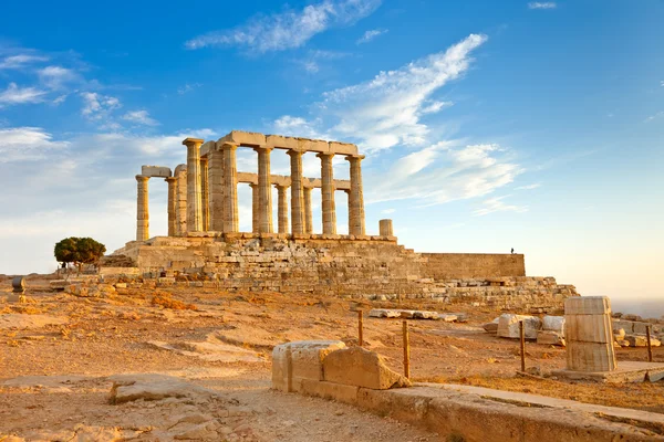 Ruínas do templo de Poseidon, Cabo Sounion, Grécia — Fotografia de Stock