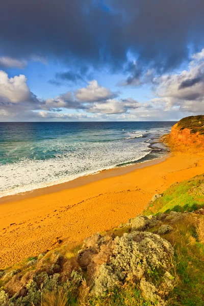 Παραλία κοντά τη μεγάλη οδική ωκεανό, vic, Αυστραλία — Φωτογραφία Αρχείου