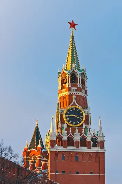 stock image Spasskaya tower of Moscow Kremlin