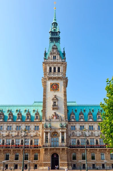 Városháza, Hamburg, Németország — Stock Fotó