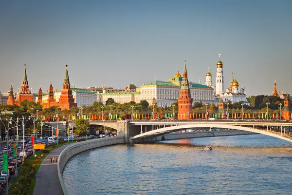 Moskevského Kremlu při západu slunce — Stock fotografie