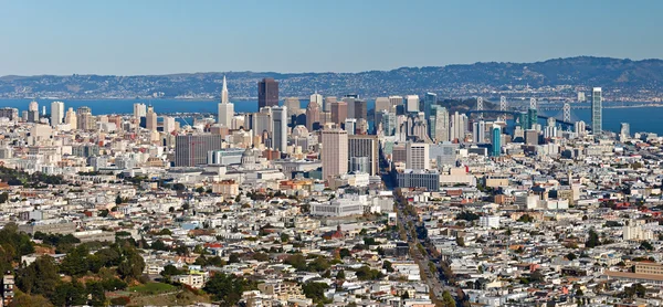 Blick auf San Francisco von den Zwillingsspitzen — Stockfoto