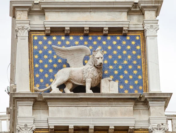 O leão veneziano, Piazza San Marco, Veneza — Fotografia de Stock