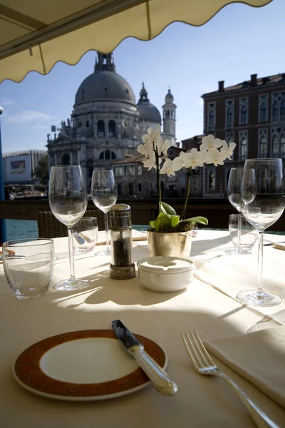 ヴェネツィアでの夕食 — ストック写真