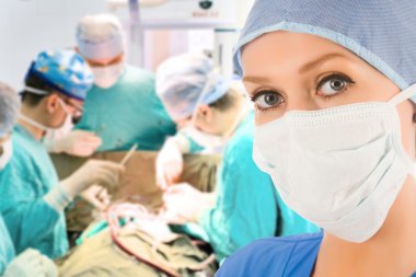 Female surgeon clipart