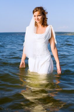 Bride in the river