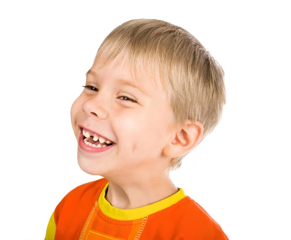 幸福微笑的五岁男孩 — 图库照片