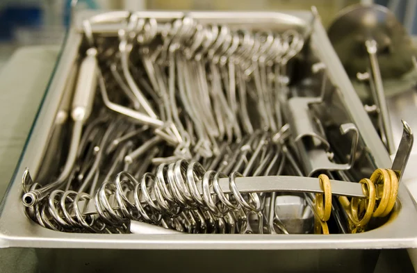Surgical instruments in operation room — Stock Photo, Image