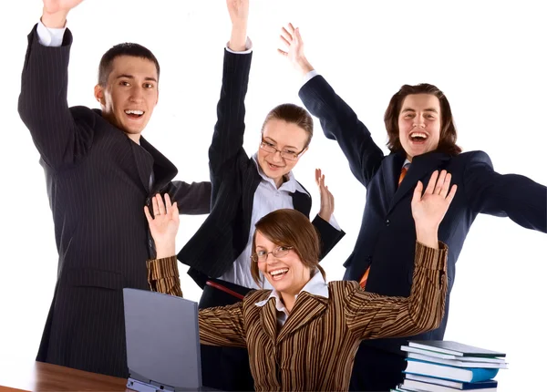 Junges, glückliches Business-Team — Stockfoto