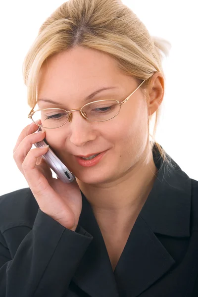 stock image Young woman with phone