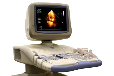 Ultrasound medical device monitor clipart