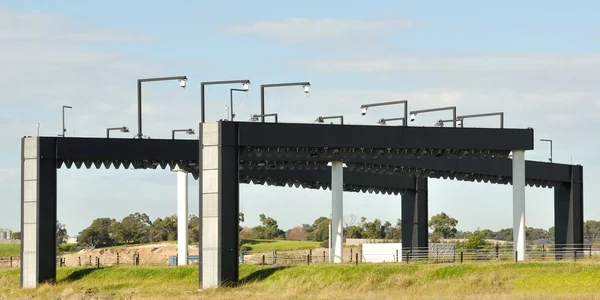Elektroniska toll gates Stockfoto