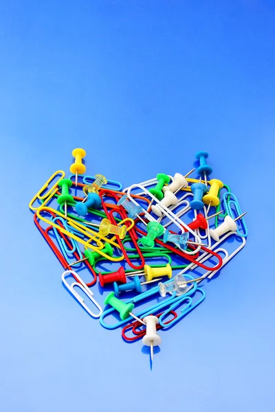 stock image Heart of clips and tacks