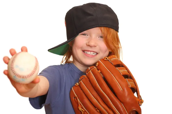 Бейсбол дівчина — стокове фото