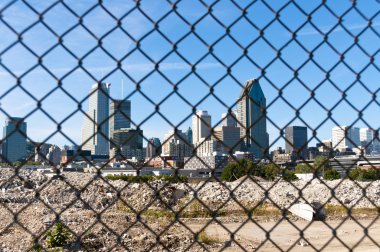 City behind a fence clipart