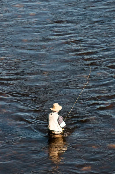 Риболовля людина Стокова Картинка
