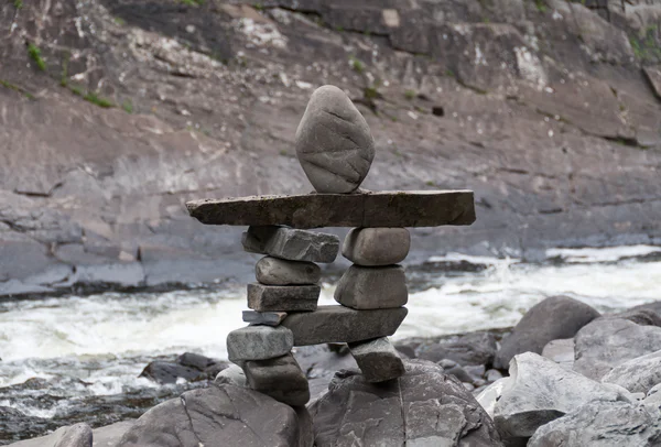 Küçük taş totem Stok Fotoğraf