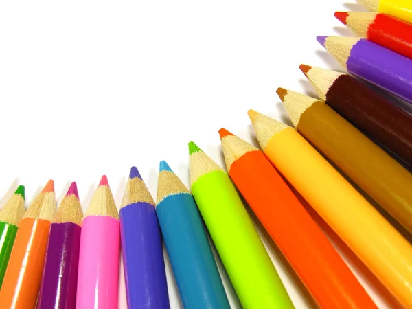 色铅笔的彩虹 — 图库照片