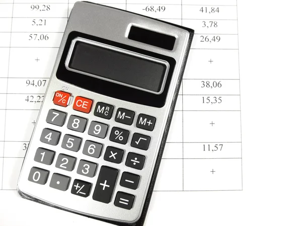 Rekenmachine en rekening — Stockfoto