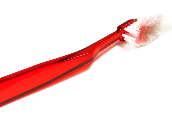 Diş fırçası yakın çekim kullanılan — Stok fotoğraf