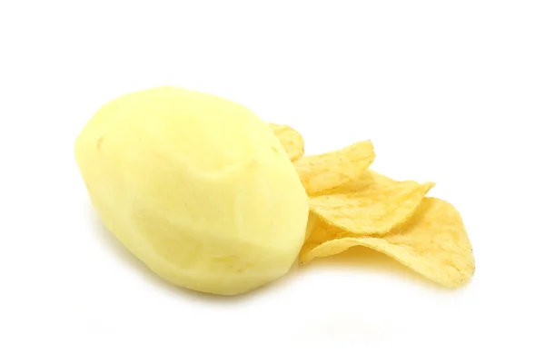 Aardappelen en chips — Stockfoto