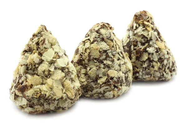 Üç çikolata truffles — Stok fotoğraf