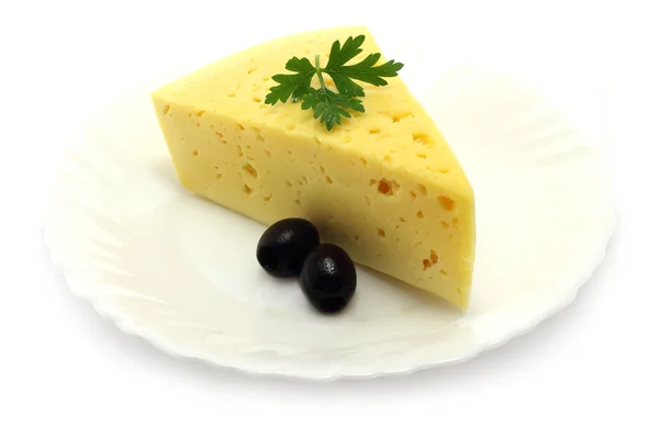 Käse auf dem Teller — Stockfoto