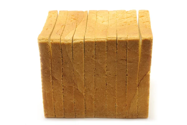 Pedaços de pão branco — Fotografia de Stock