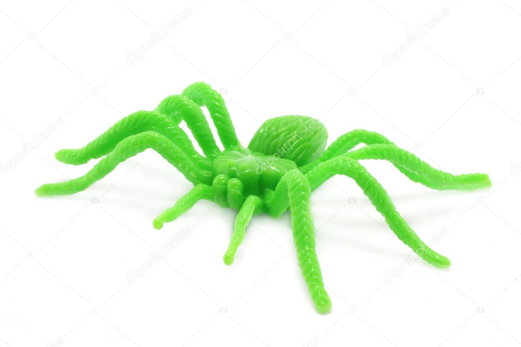 Plastic green spider