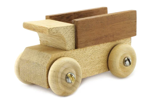 Brinquedo de caminhão de madeira — Fotografia de Stock
