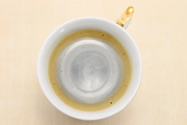 Taza de café negro desde arriba — Foto de Stock