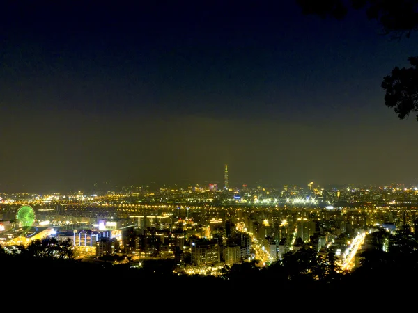 Nacht Taipeh Stadt Ansicht — Stockfoto