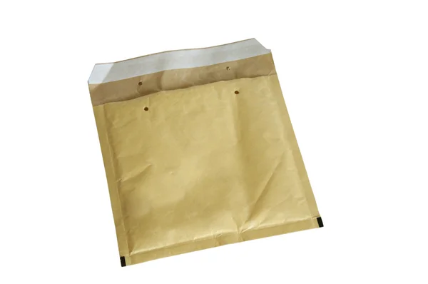 Envelope de embalagem amarelo — Fotografia de Stock