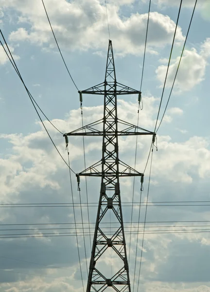 Metal electric pole — Stock Photo, Image