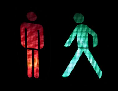 Traffic light of pedestrians clipart