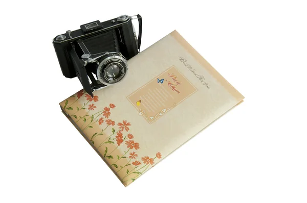 Album fotografico e fotocamera vintage — Foto Stock