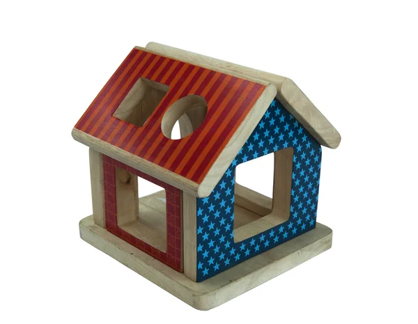 Holzhausspielzeug — Stockfoto