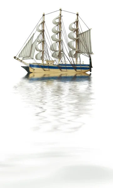 Oude stijl schip in water — Stockfoto