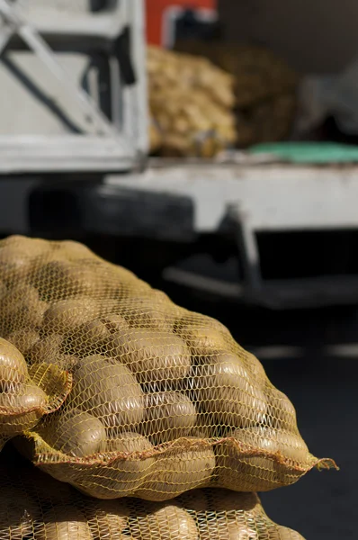 Stock image Potatoes in mesh bags