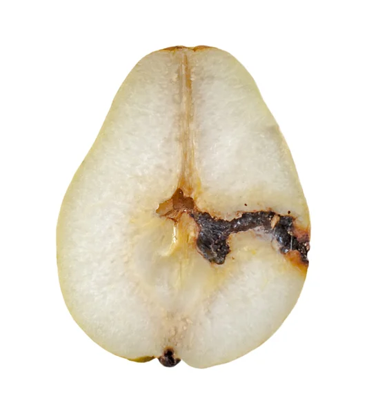Worm-eaten pear — Stock Photo, Image
