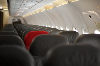 Inside an empty plane clipart