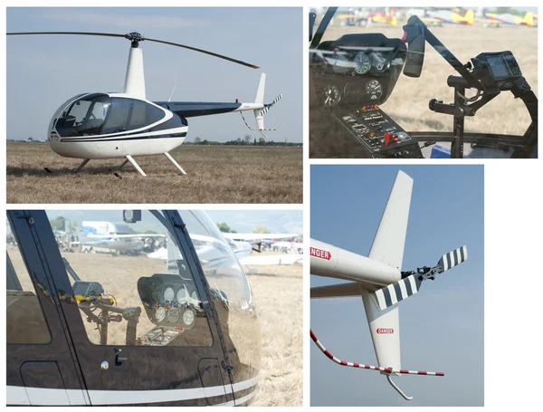 Helicóptero, asa traseira, cabine e alavanca de direção — Fotografia de Stock