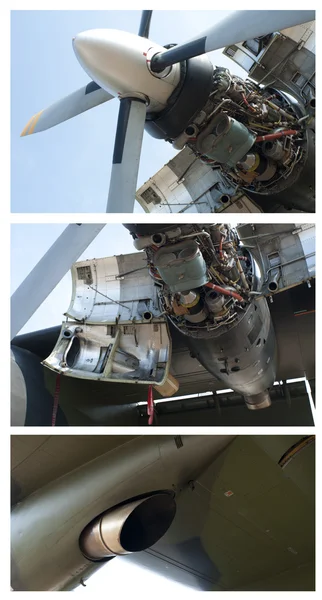 Letadlo rozebraný motor — Stock fotografie