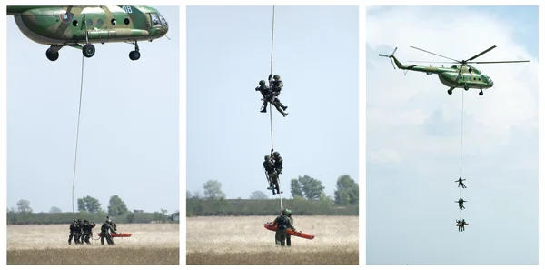 Militäreinsatz mit Hubschraubern — Stockfoto