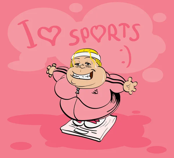 Adoro desportos. — Vetor de Stock