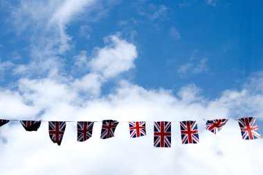 Celebratory Union Jack Flags clipart