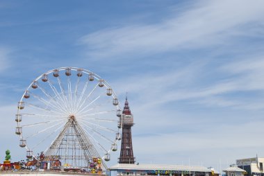 Fairground Wheel and Pier6 clipart