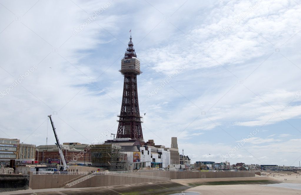 Blackpool Tower and Crane