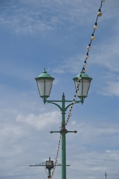 Old Lights on Victorian Pier — Stock Photo, Image